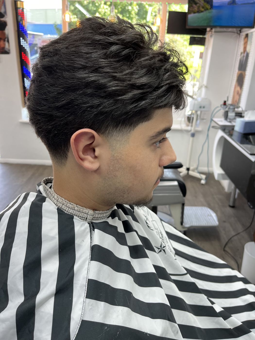 Textured top with a low taper